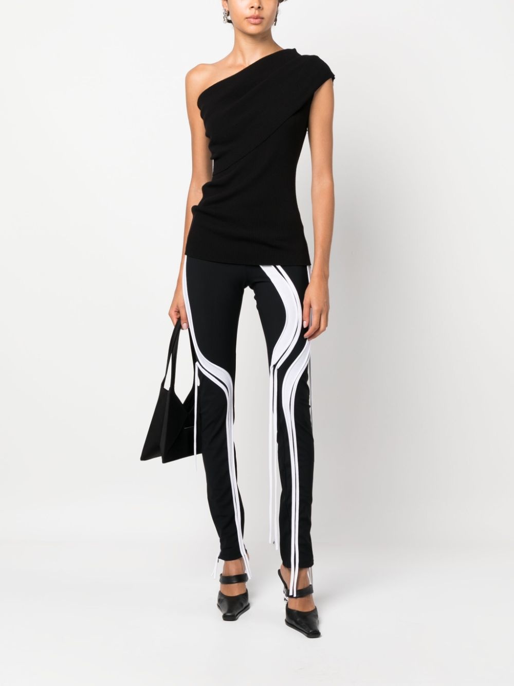 Strappy tie-fastening straps leggings - 2