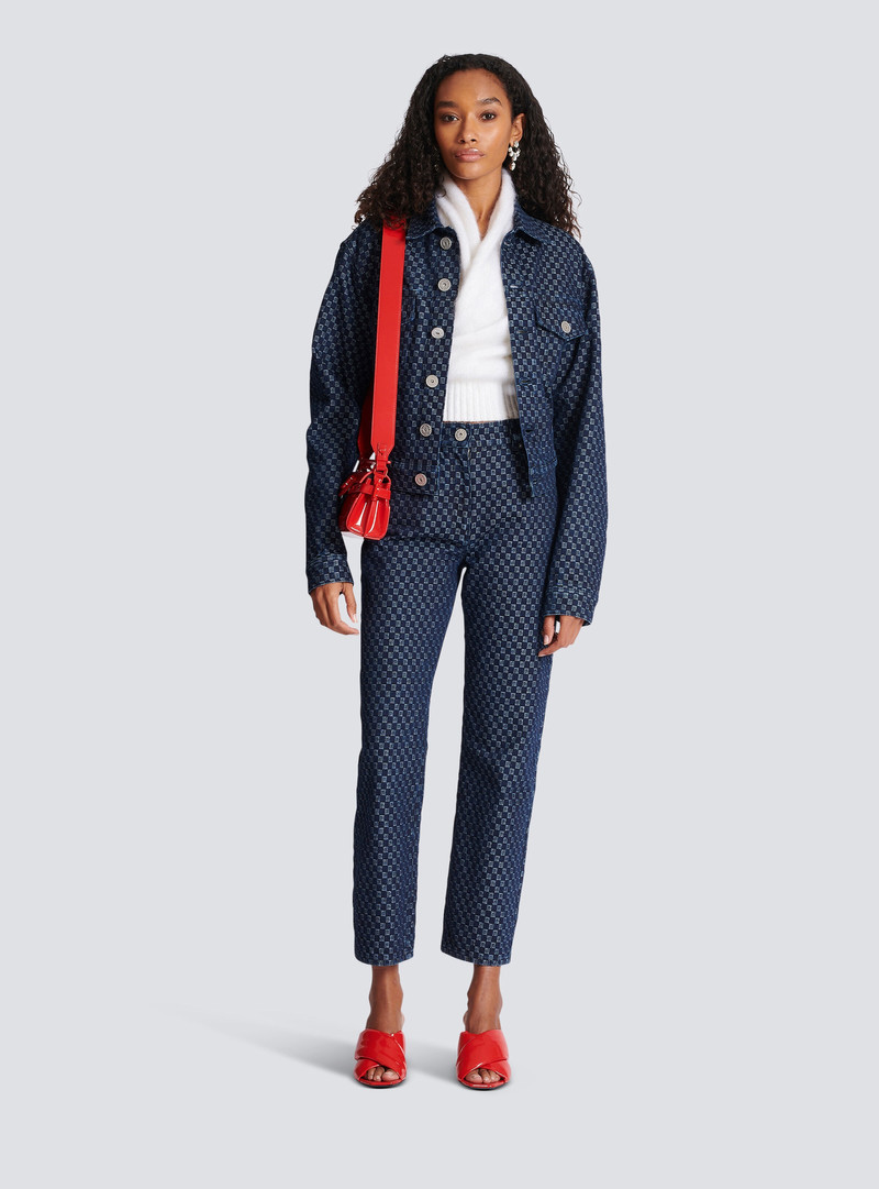 Balmain Mini monogram denim jeans outlook