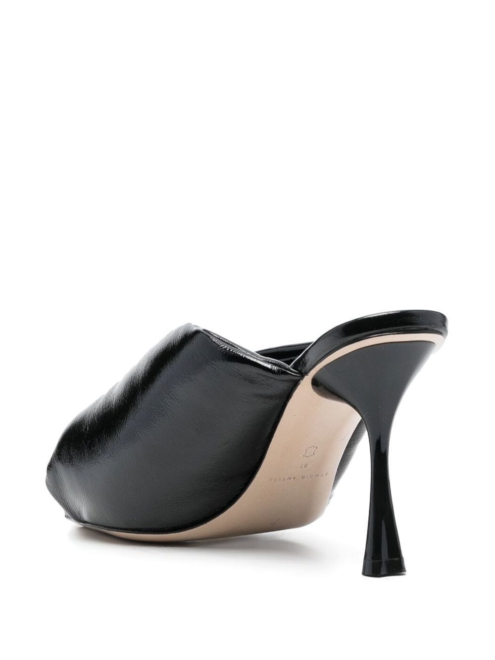 Croissant 95mm leather mules - 3