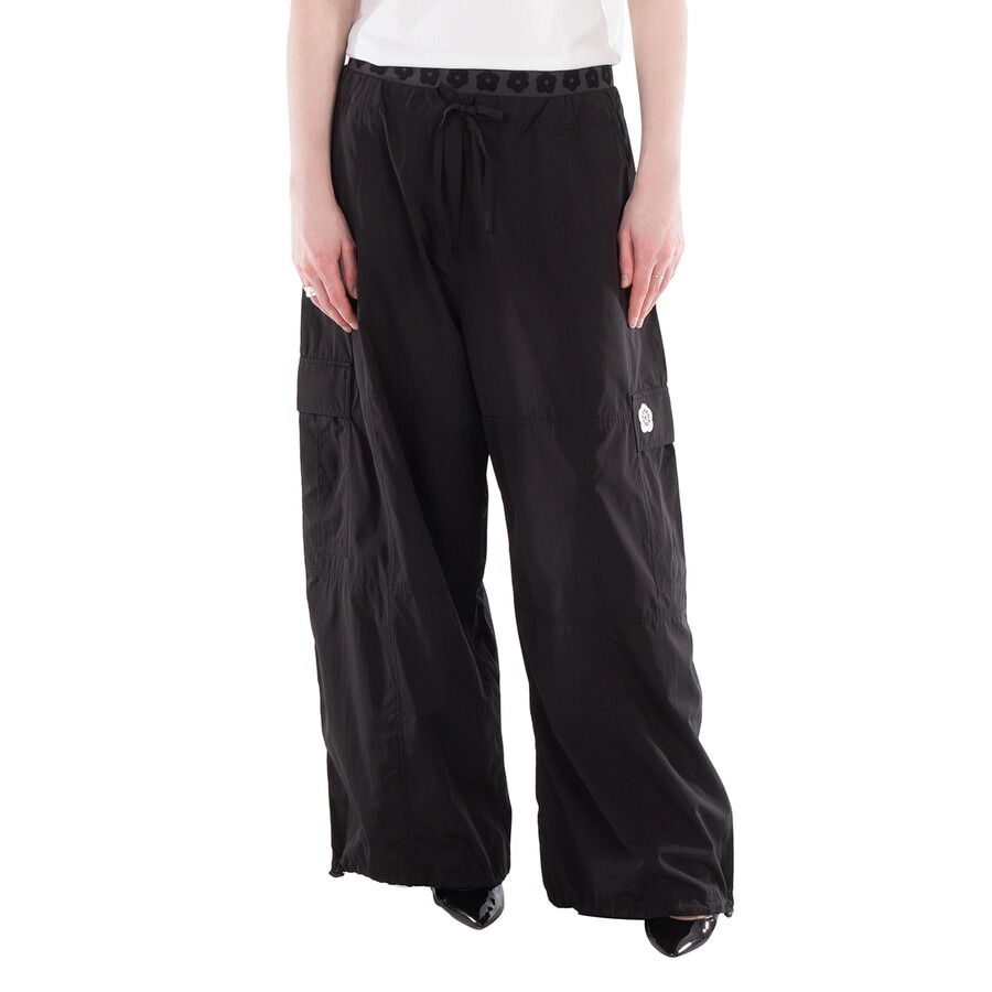 Kenzo Logo Applique Wide Leg Pants - 1