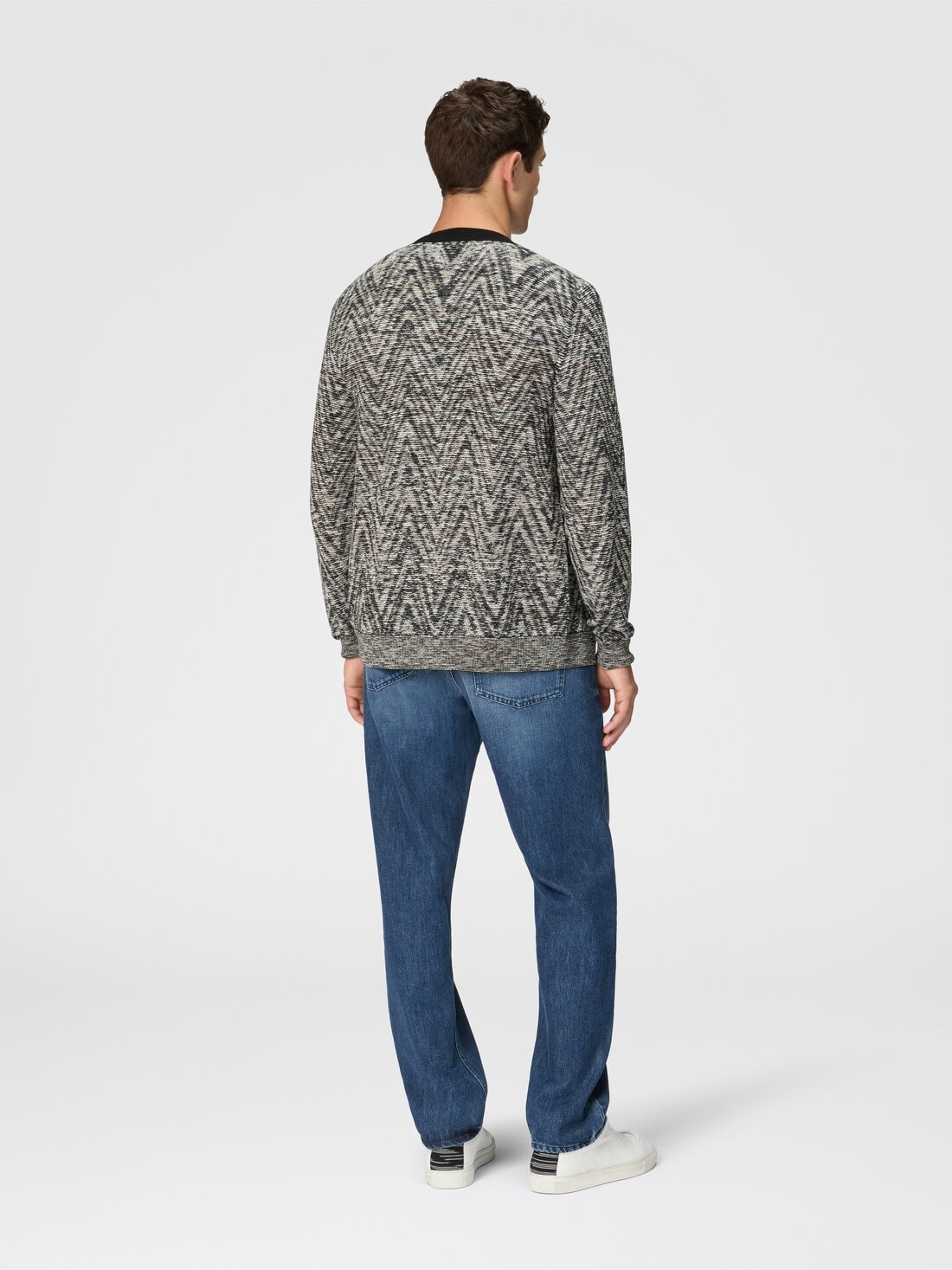Slub pattern wool cardigan - 3