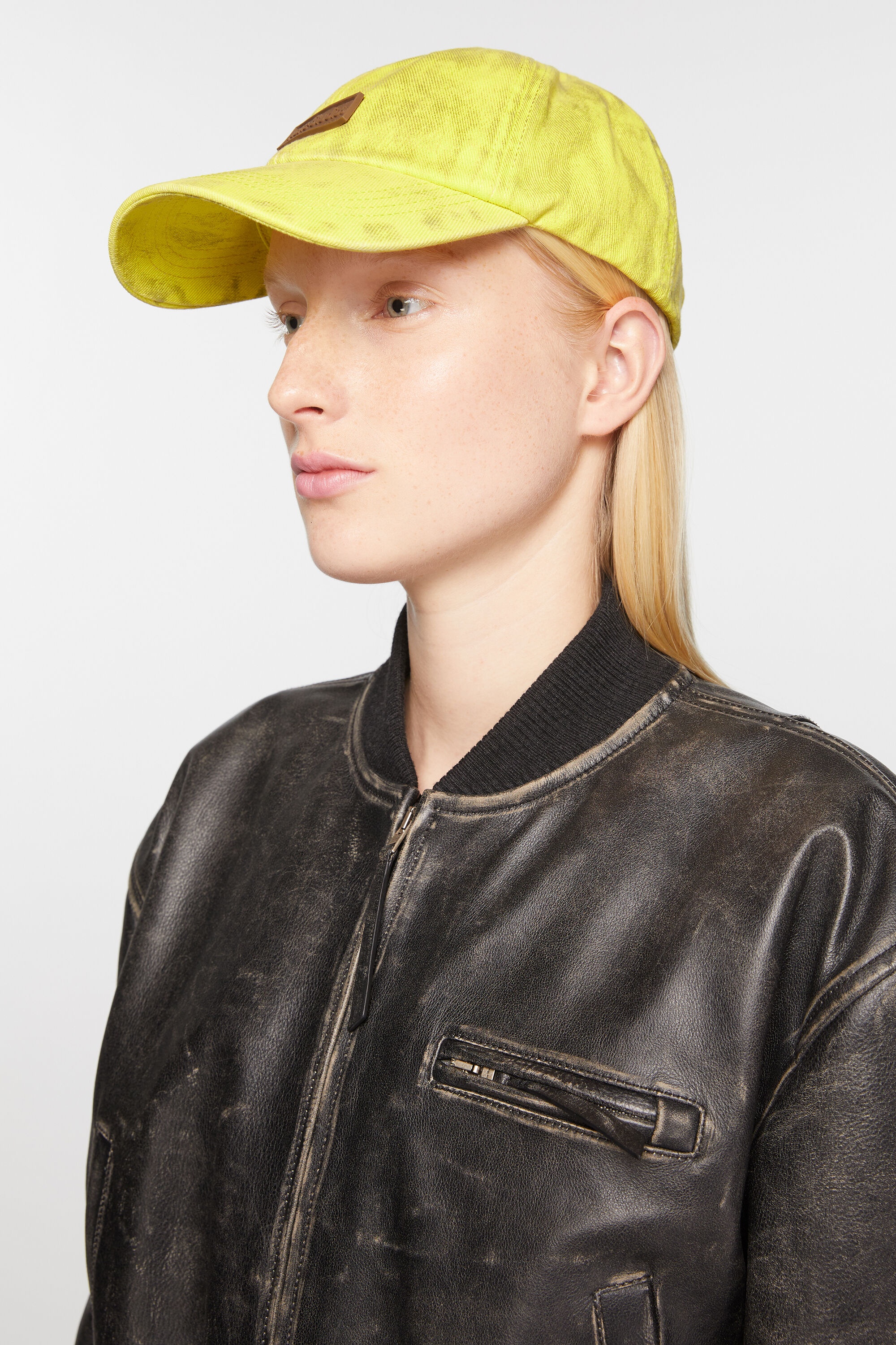 Denim cap - Neon yellow - 2
