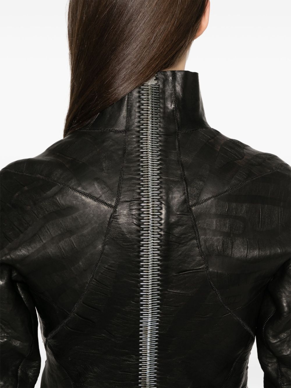 metallic-detail jacket - 5