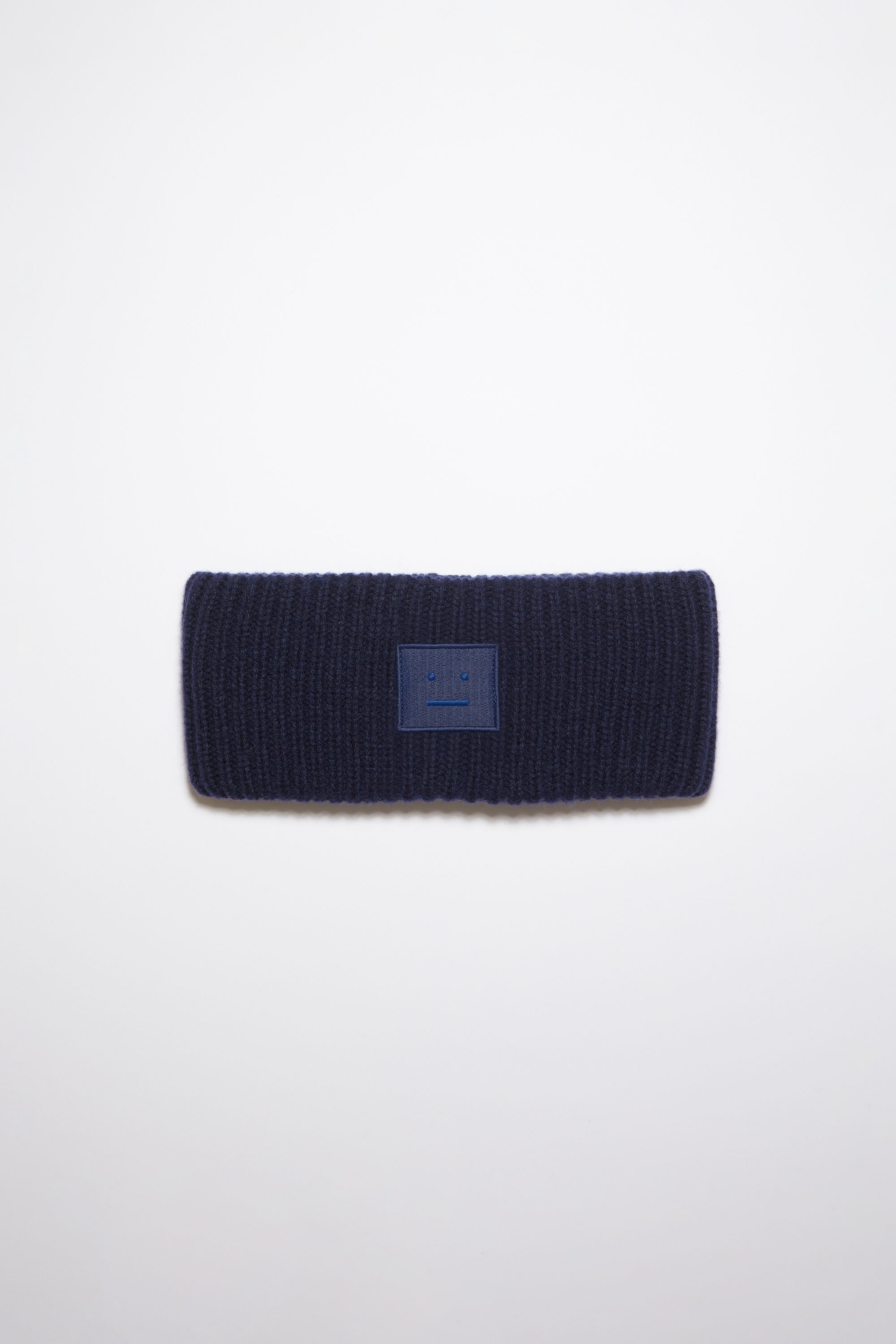 Ribbed knit headband - Navy - 1