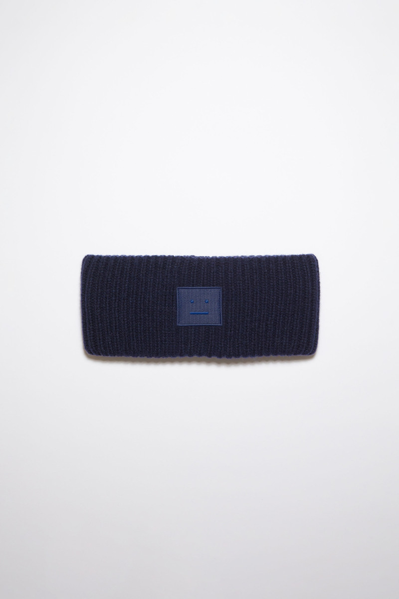 Ribbed knit headband - Navy 1