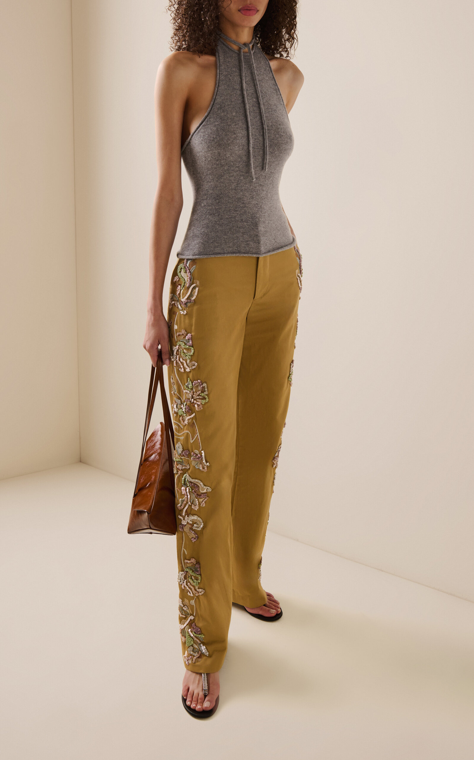 Cashmere Halter Tank Top grey - 2