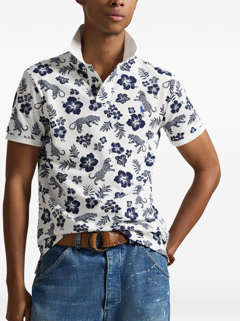 tropical-print polo shirt 3