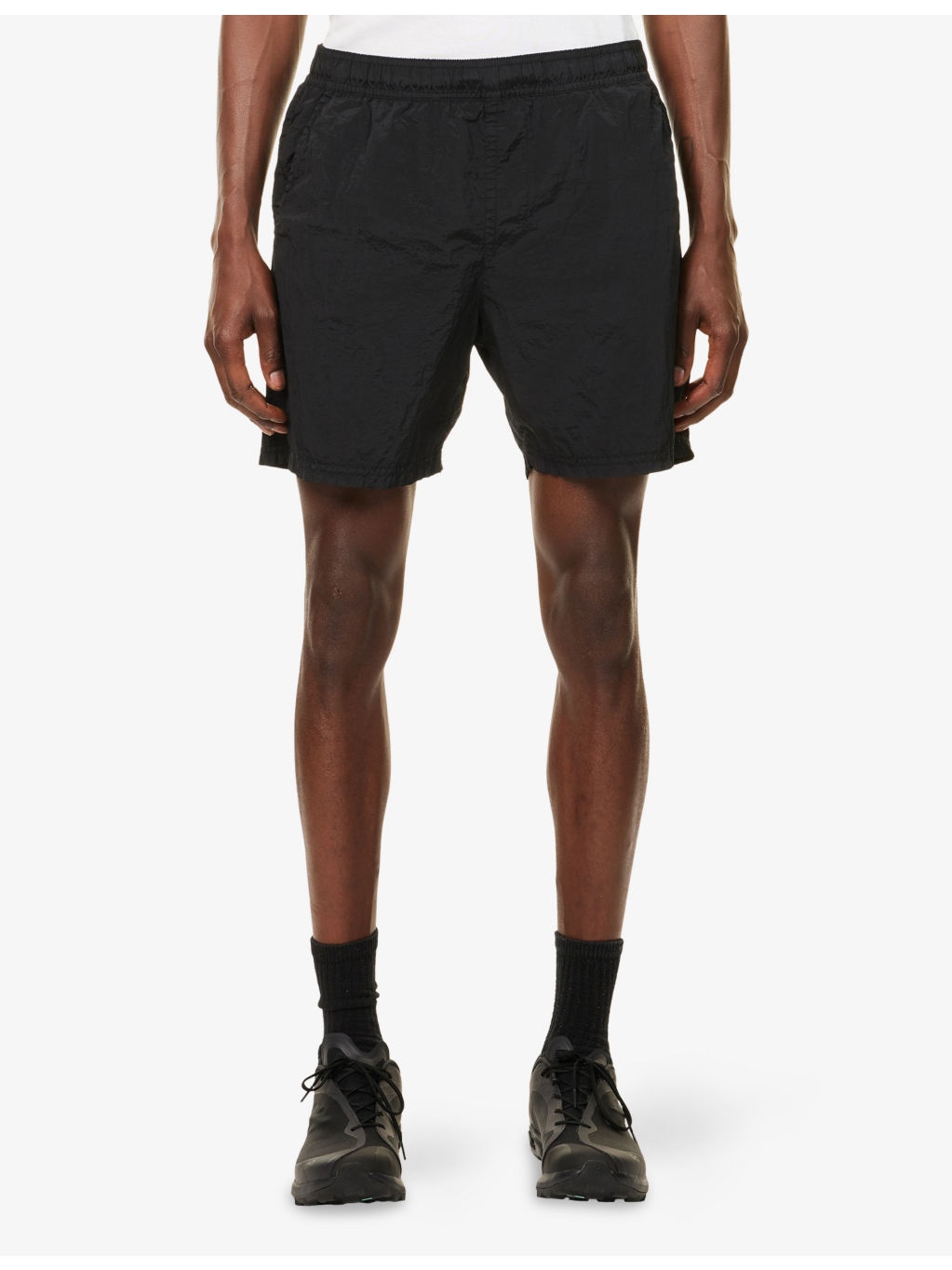 Crinkle Relaxed-Fit Shell Shorts - 3