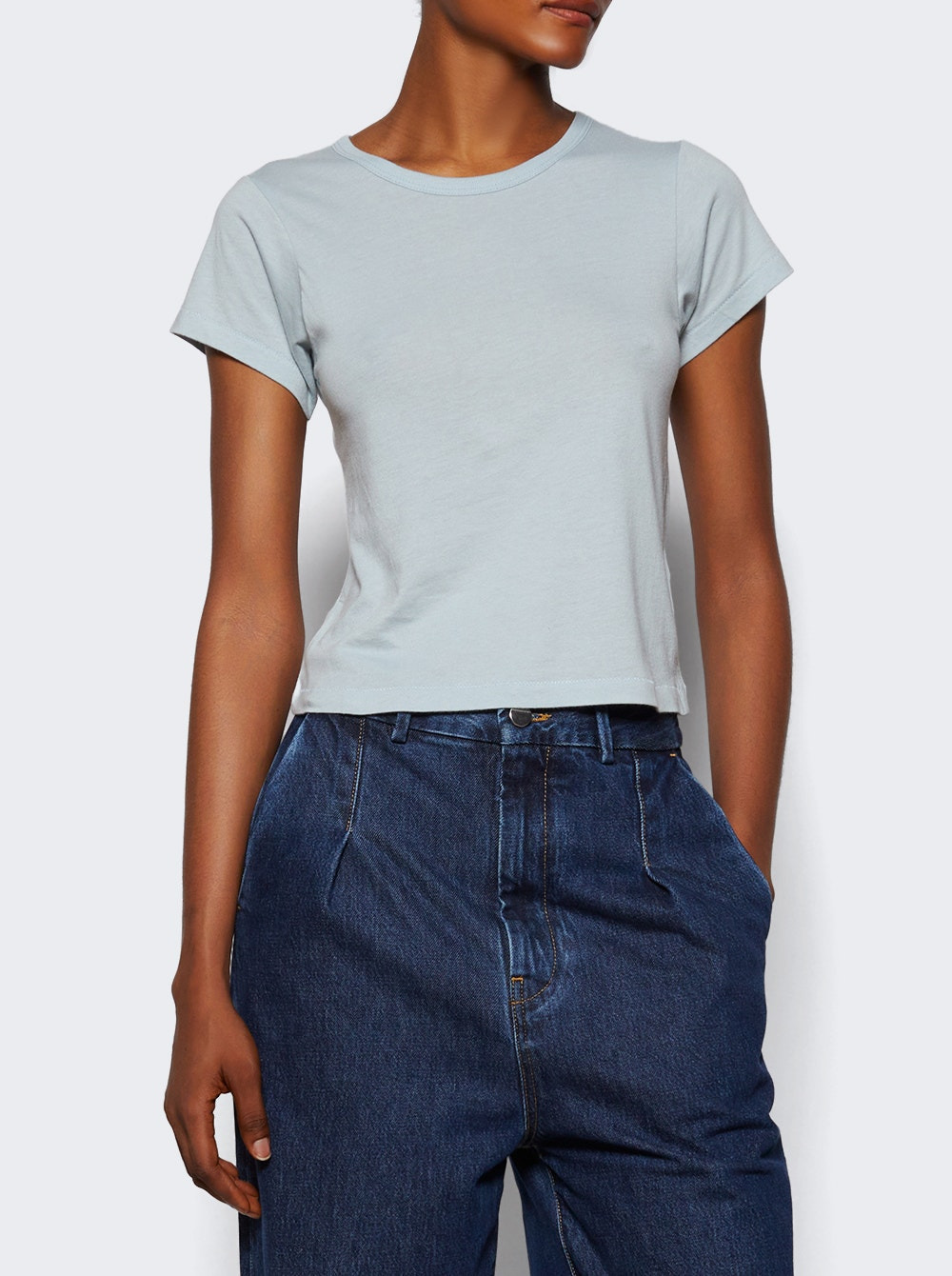 Short Sleeve Baby Tee Dusty Blue - 2