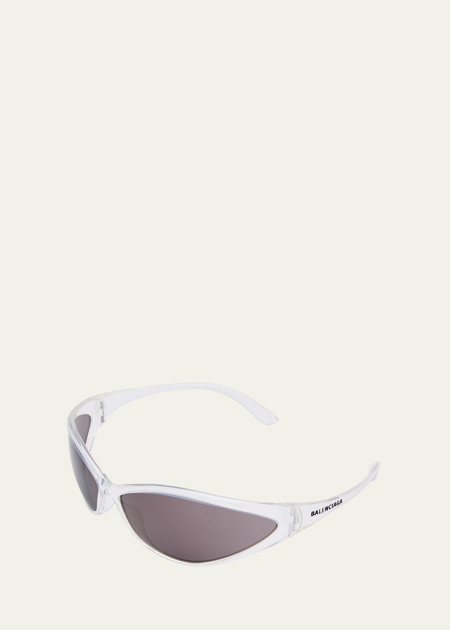 90s Oval Iridescent Injected Nylon Wrap Sunglasses - 3