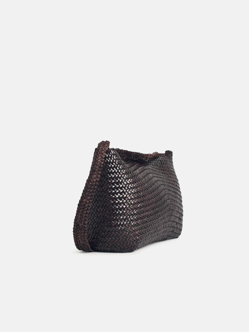 DRAGON DIFFUSION 'SANTA MARTA' DARK BROWN LEATHER BAG outlook