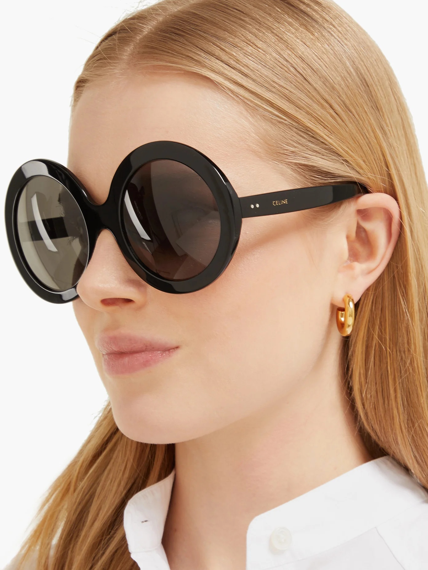 Oversized round acetate sunglasses - 3