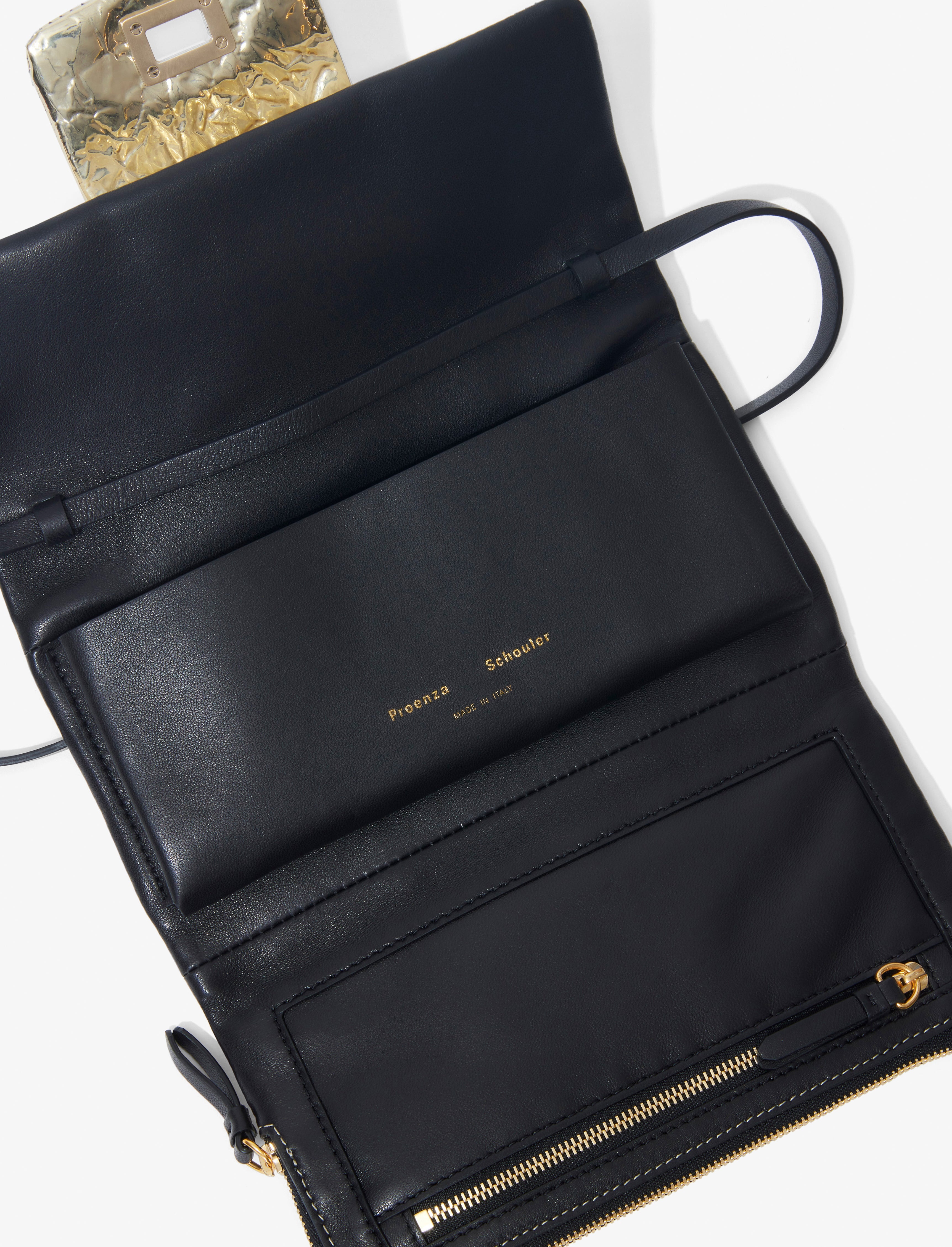 Flip Shoulder Bag in Crinkled Metallic - 7