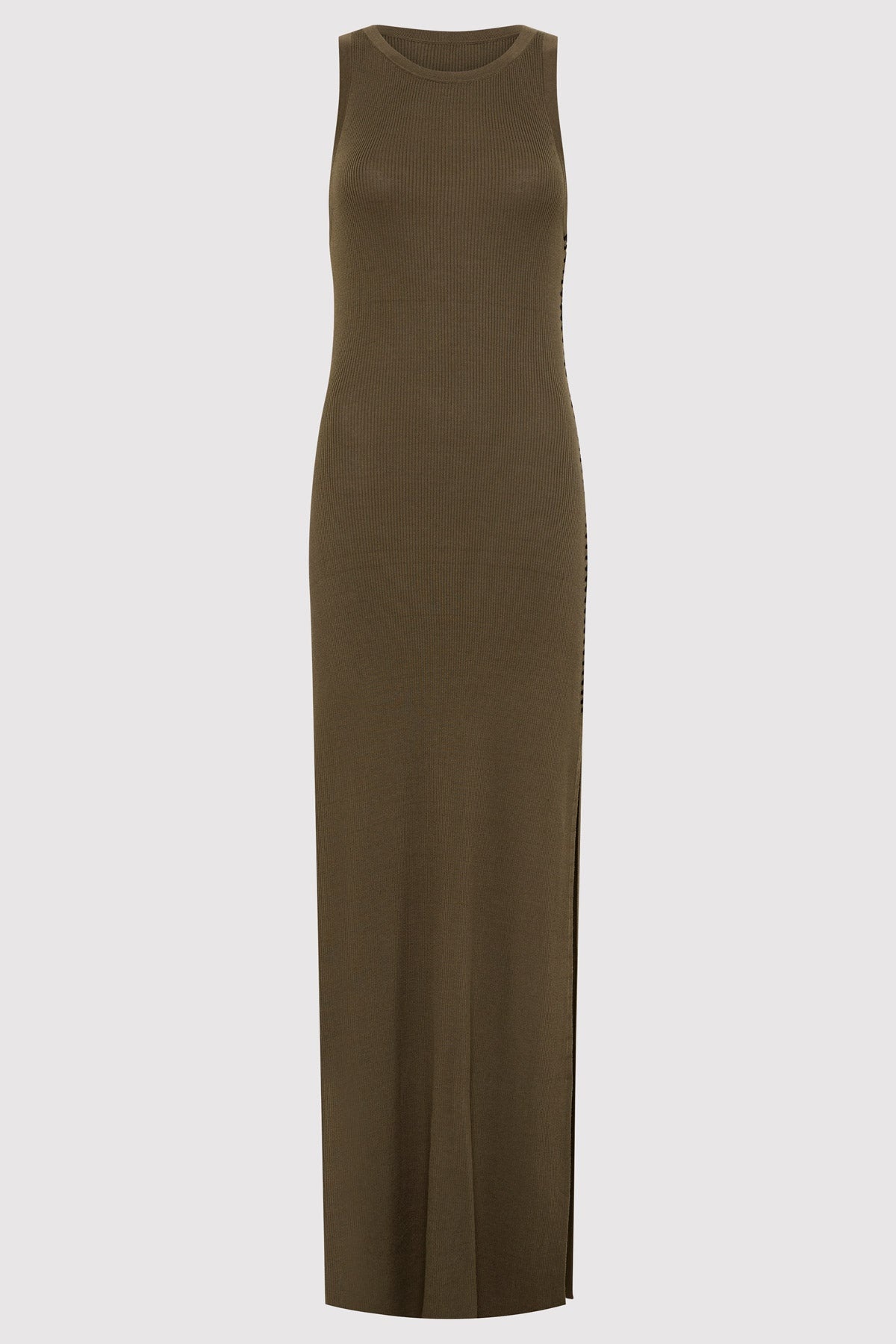 Stitch Detail Dress - Kelp - 1