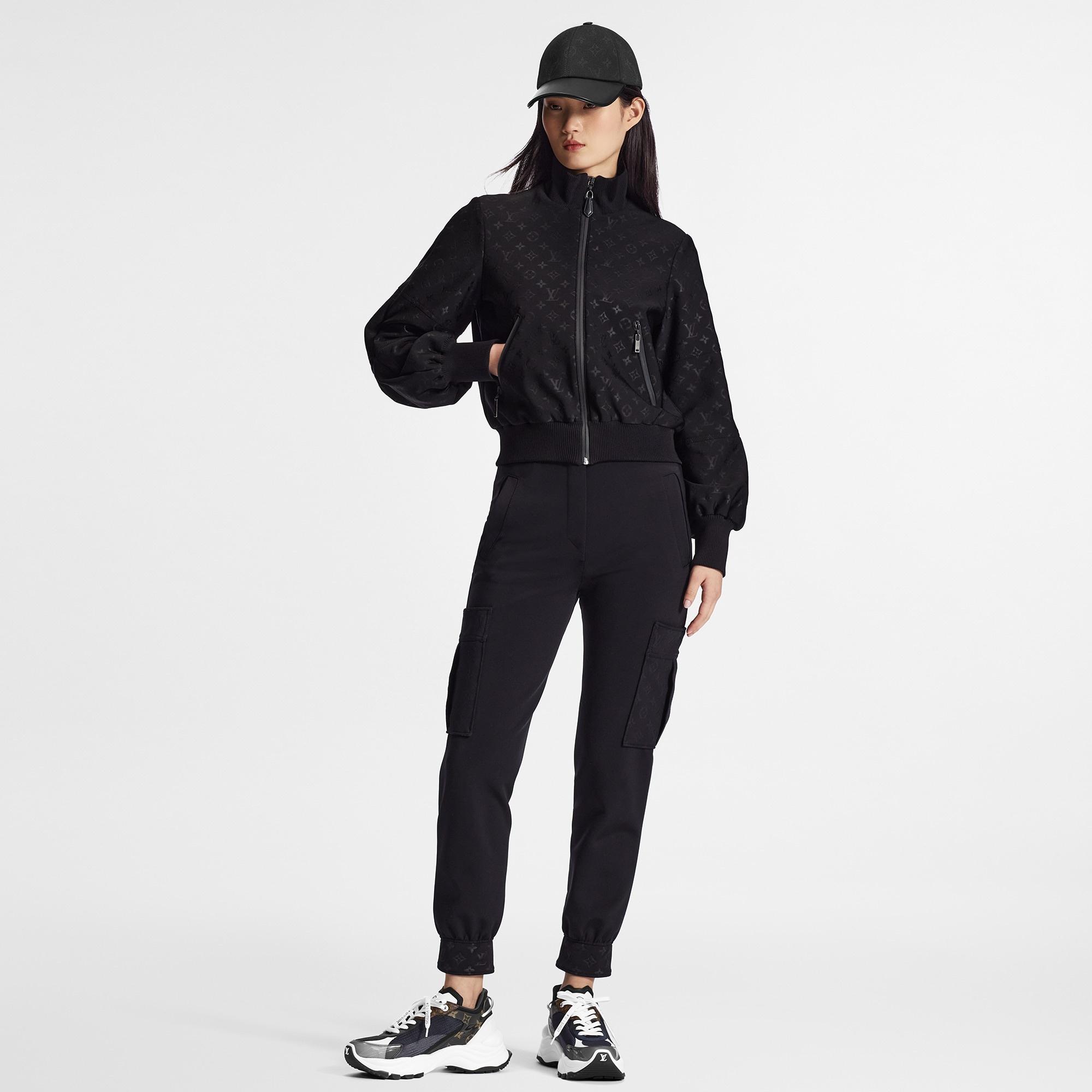 Monogram Detail Cargo Pants - 4