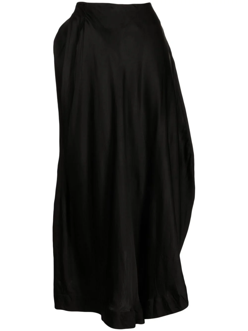 asymmetric cotton midi skirt - 1