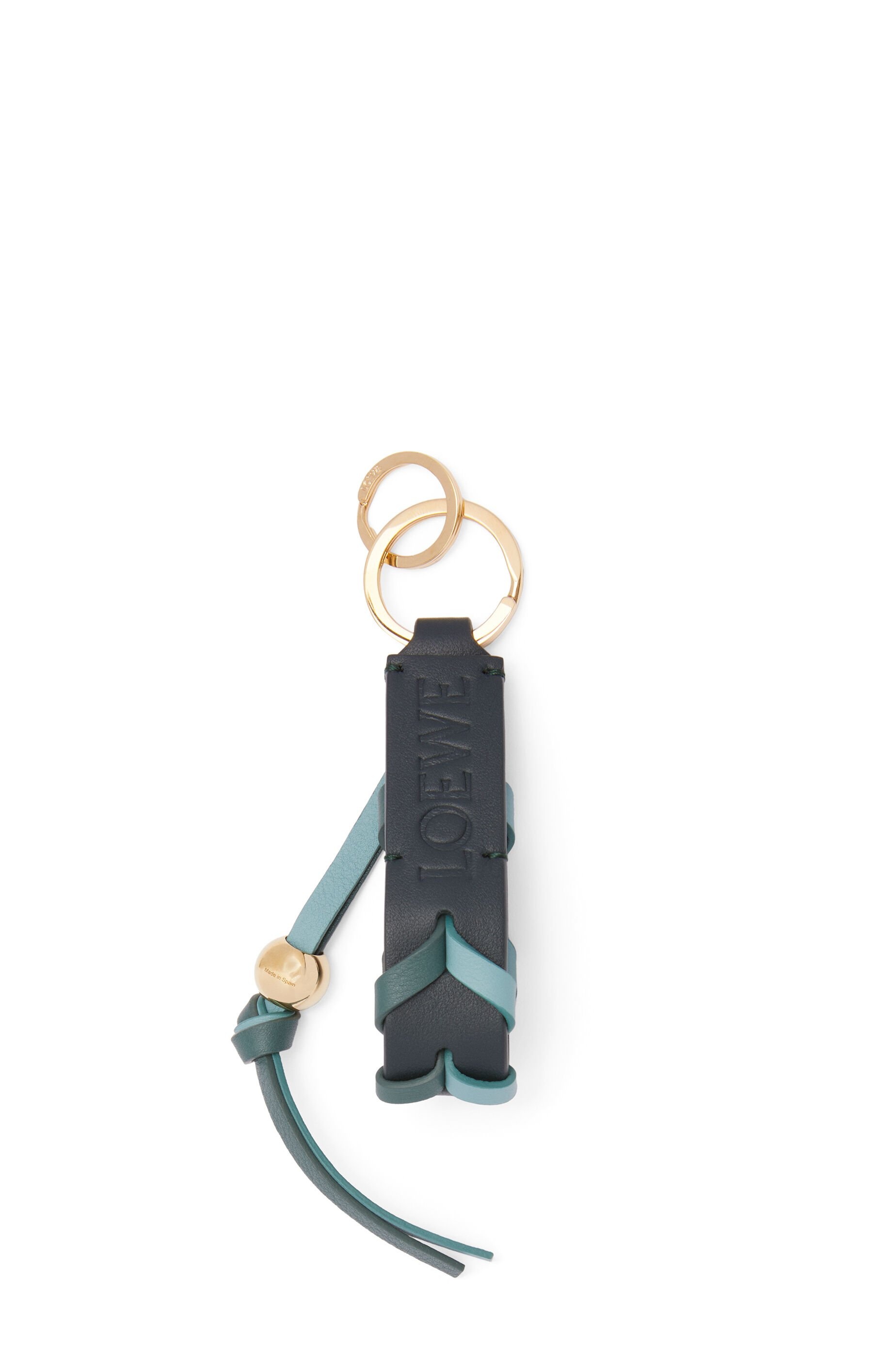 Braided keyring in classic calfskin - 2