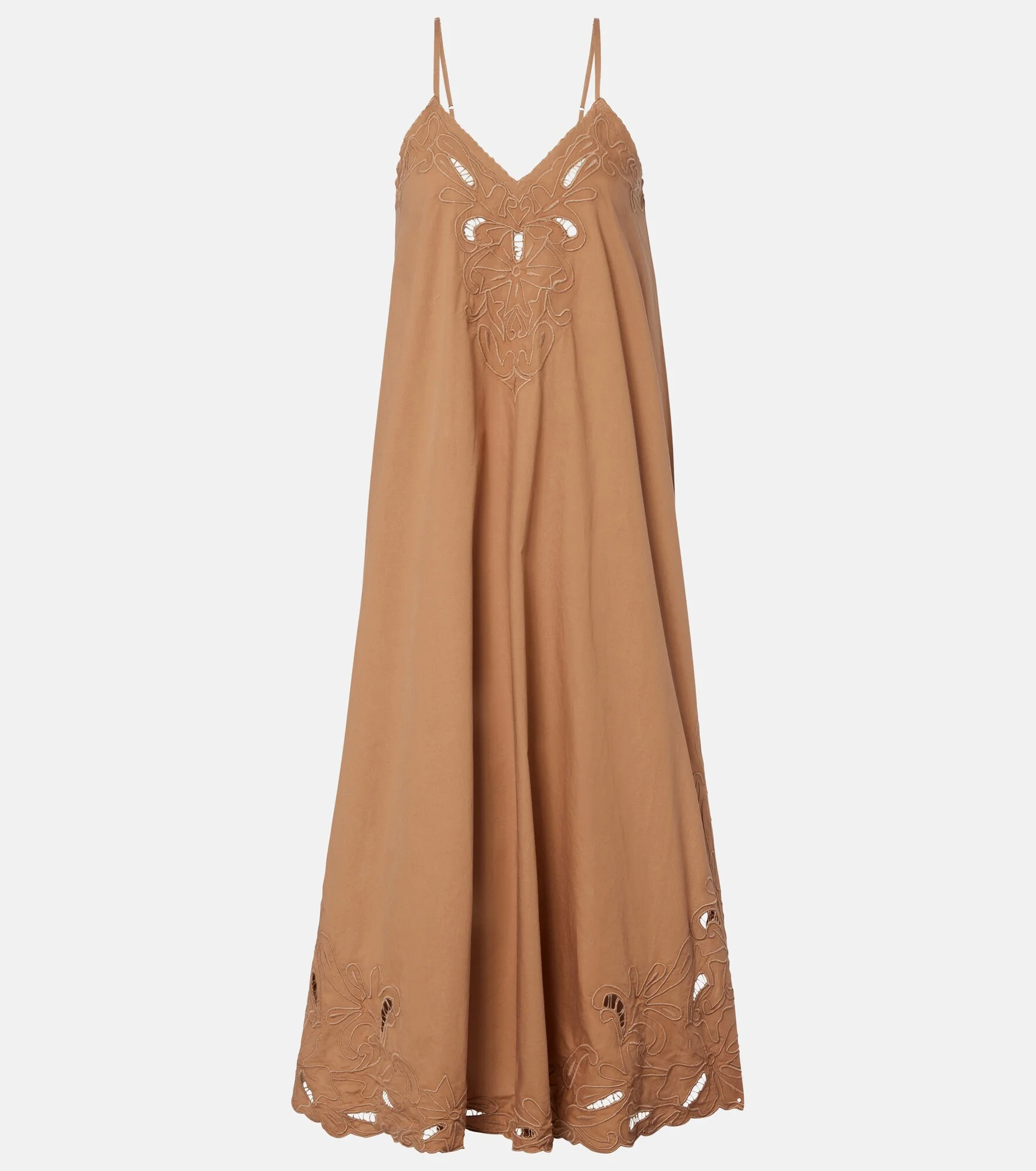 Broderie anglaise cotton slip dress - 1