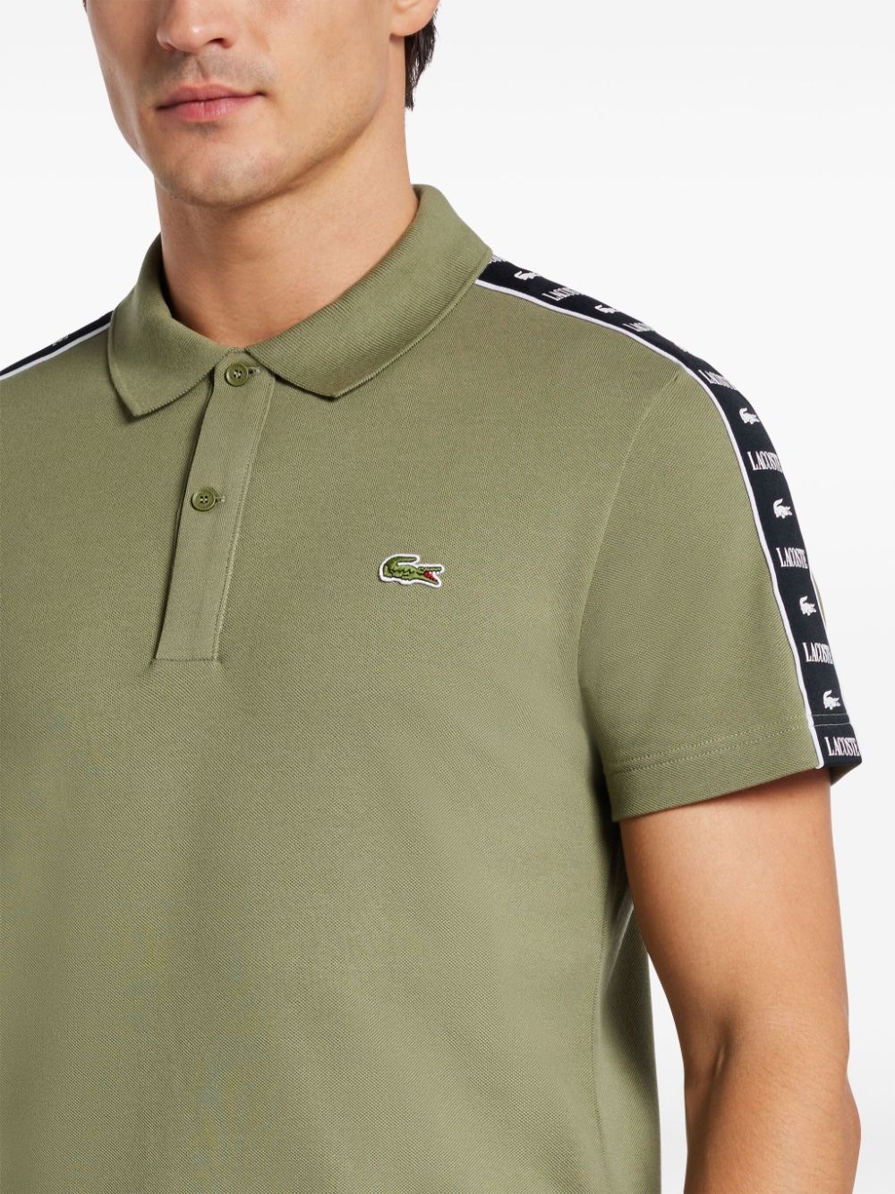 logo-patch polo shirt - 5