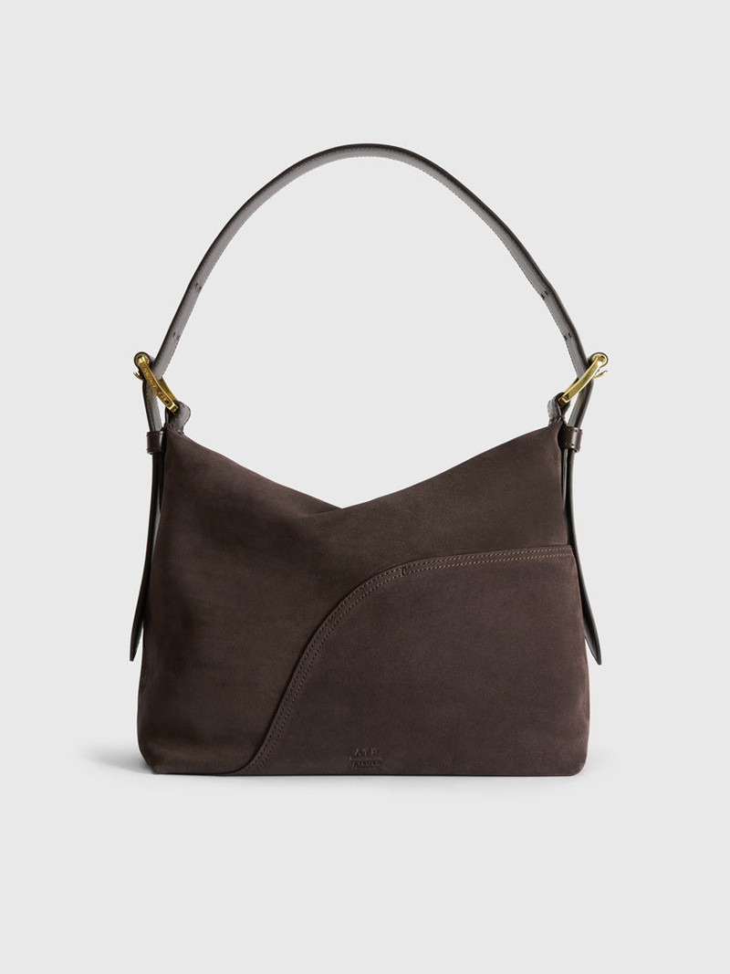 Bassanina Walnut Suede/Leather Mini tote bag 1