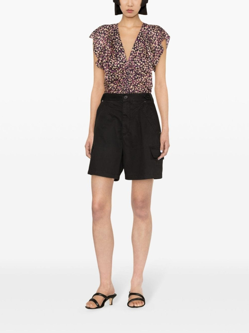 Isabel Marant Lisette cotton cargo shorts outlook