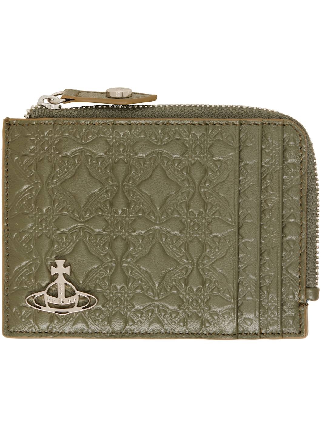 Khaki Zip Card Holder - 1