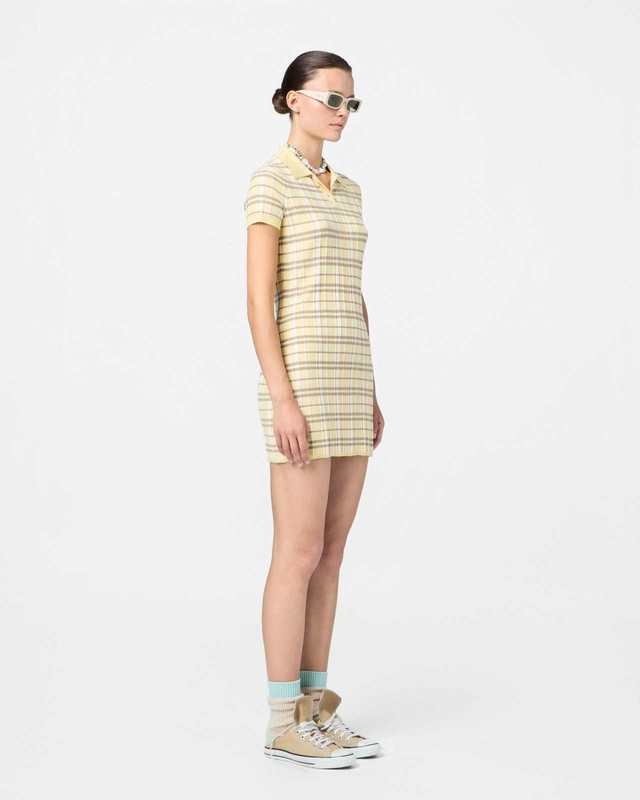 Plaid Polo Dress - 4