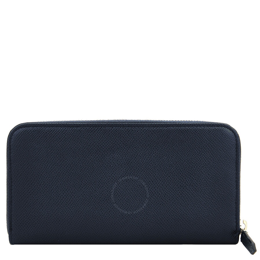 Bvlgari Blue Leather Zip Wallet - 3