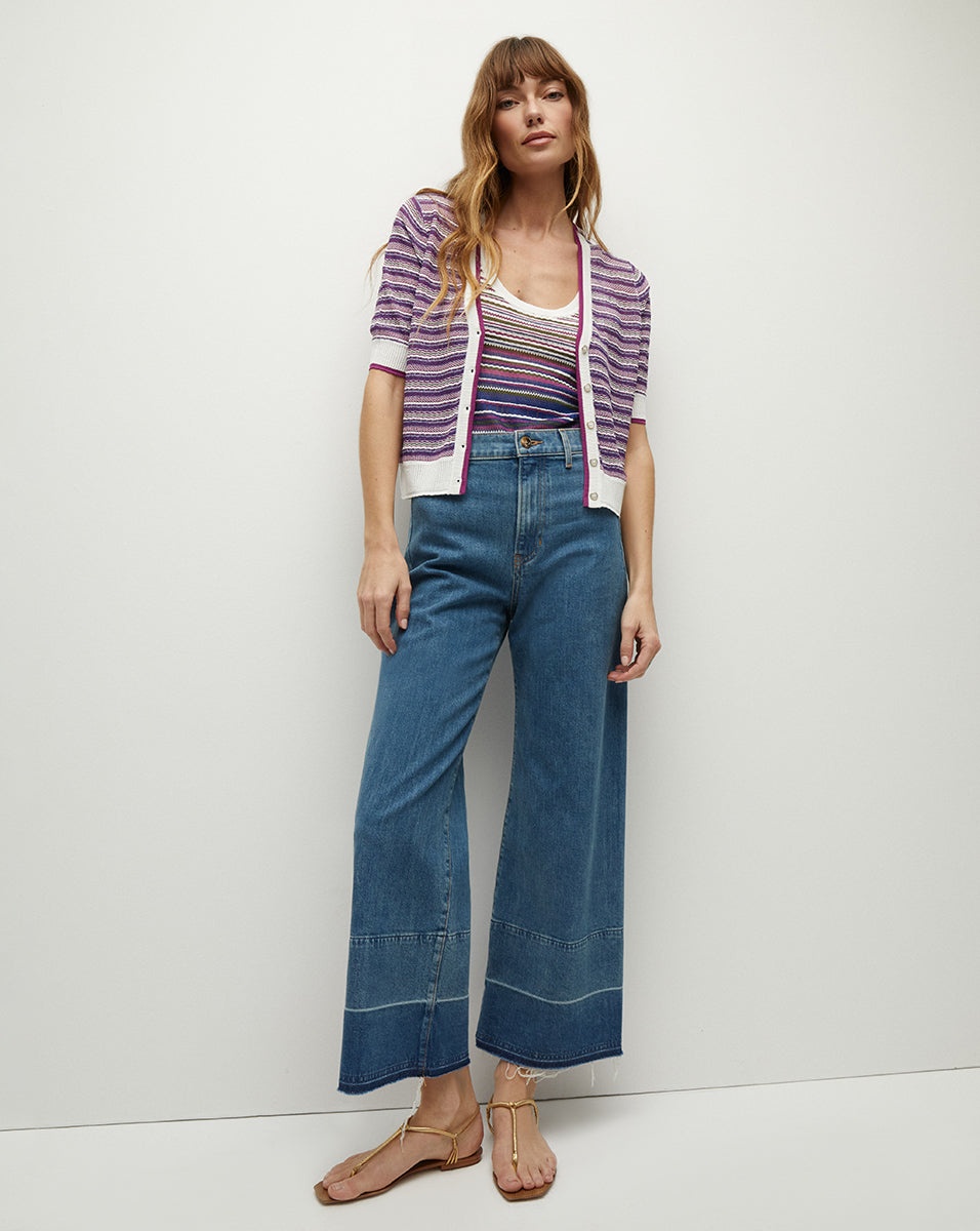 VARIA STRIPED KNIT CARDIGAN - 4