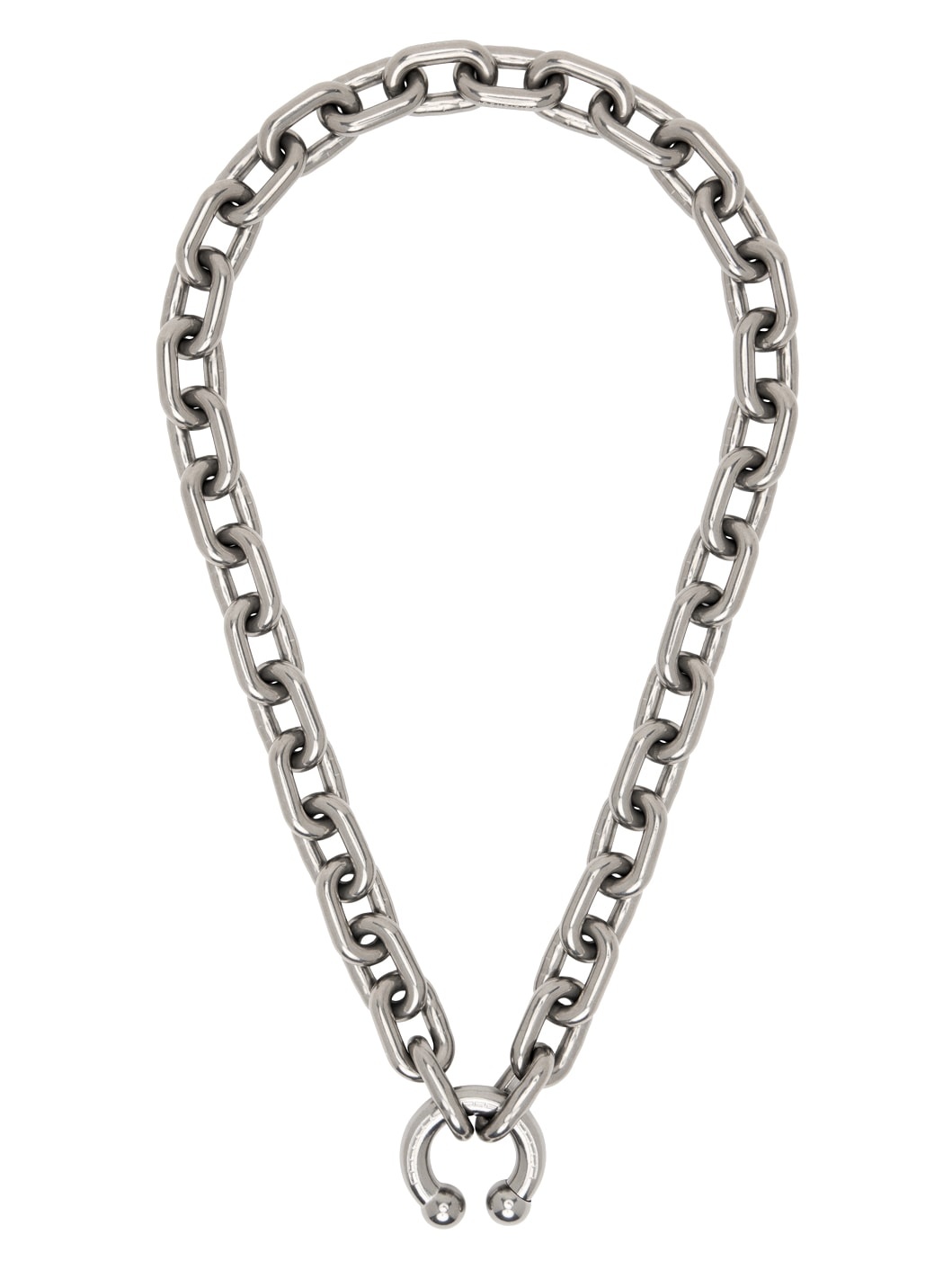 Gunmetal Prince Albert Chain Necklace - 1