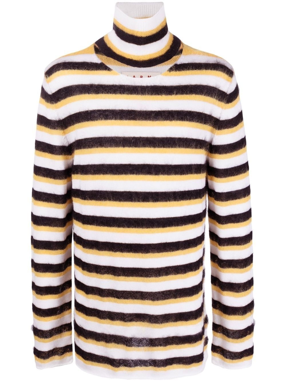 striped roll-neck jumper - 1