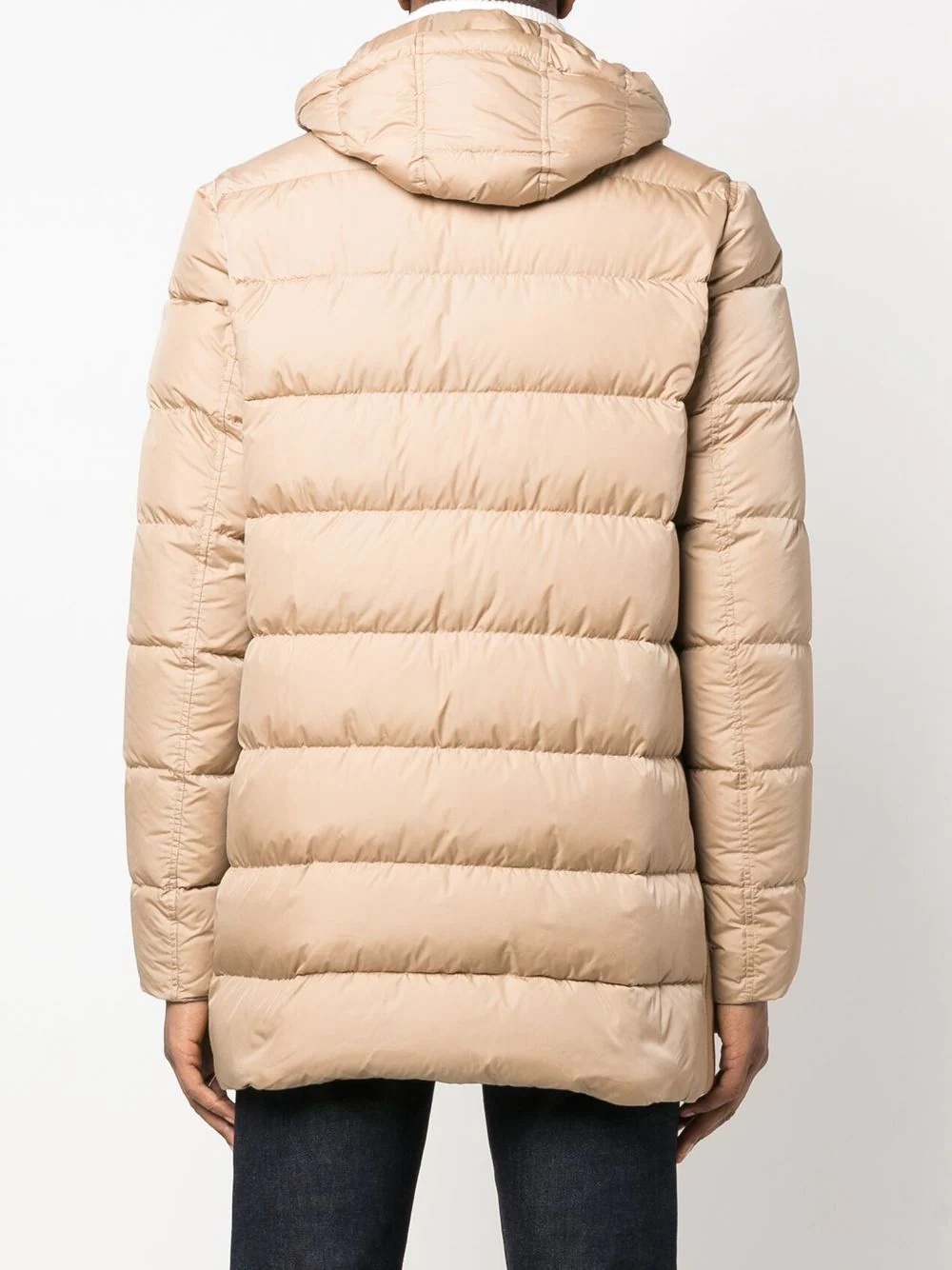 padded single-breasted coat - 4