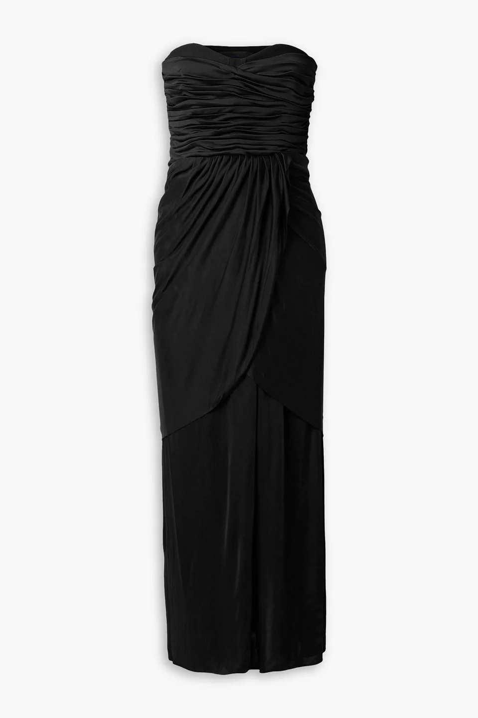 Strapless ruched stretch-jersey maxi dress - 1