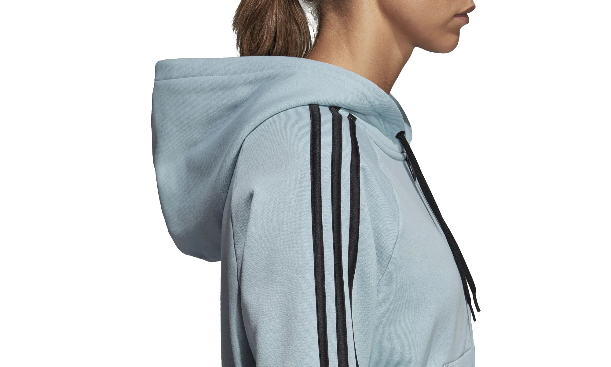 Athletics Must Have 3-Stripes French Terry Hoodie "Ash Grey" - 2
