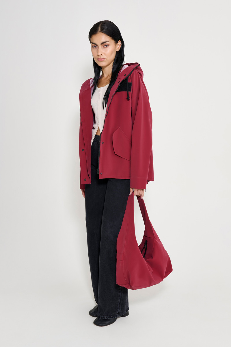 Faversham Matte Raincoat Burgundy 4