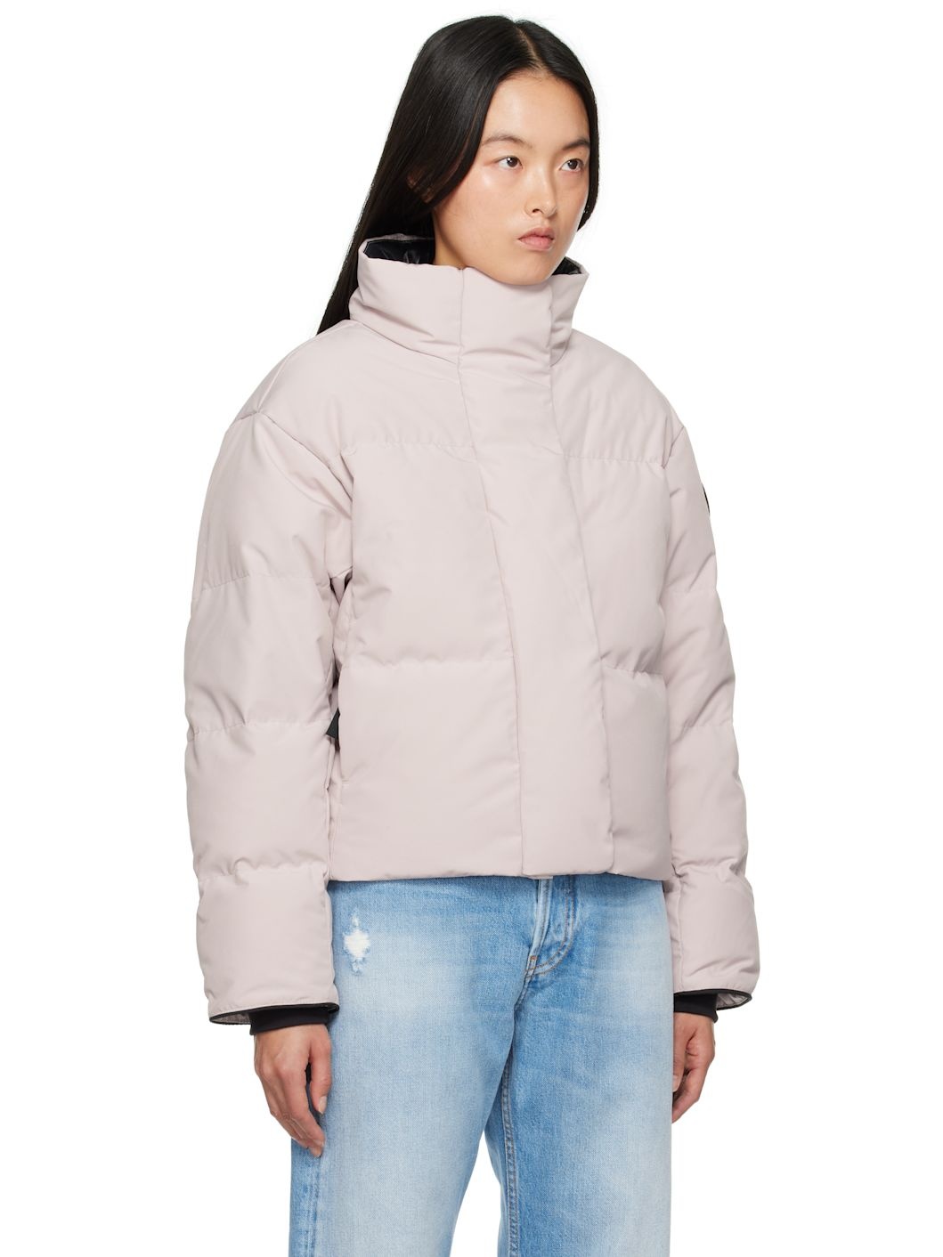 Pink 'Black Label' Grandview Cropped Down Jacket - 2