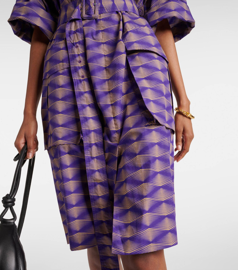 Printed cotton poplin minidress 5