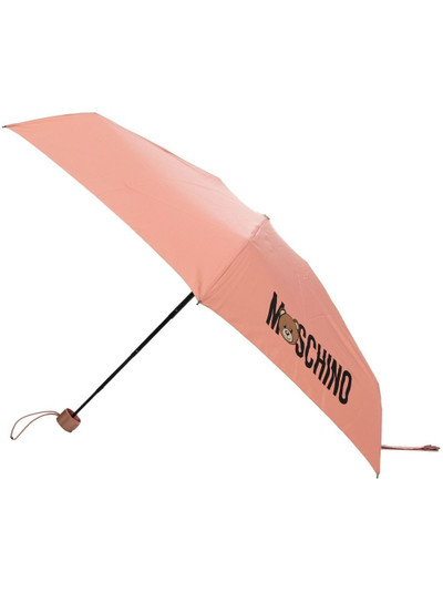 Moschino logo-print six-panel umbrella outlook