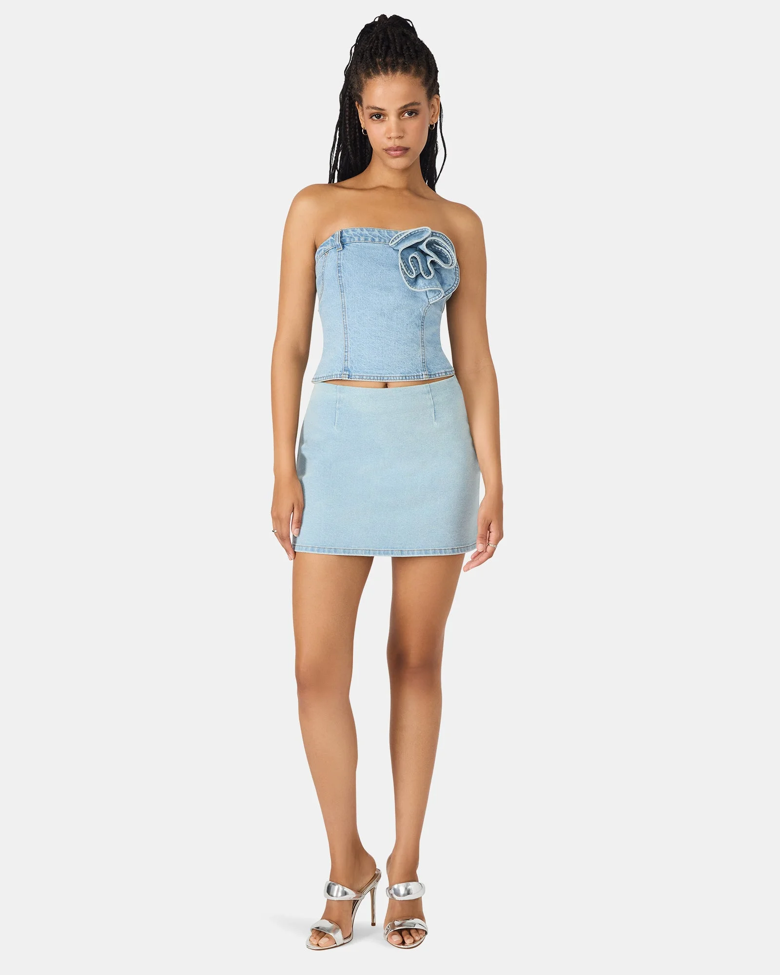 CINDI SKIRT DELFT BLUE - 1