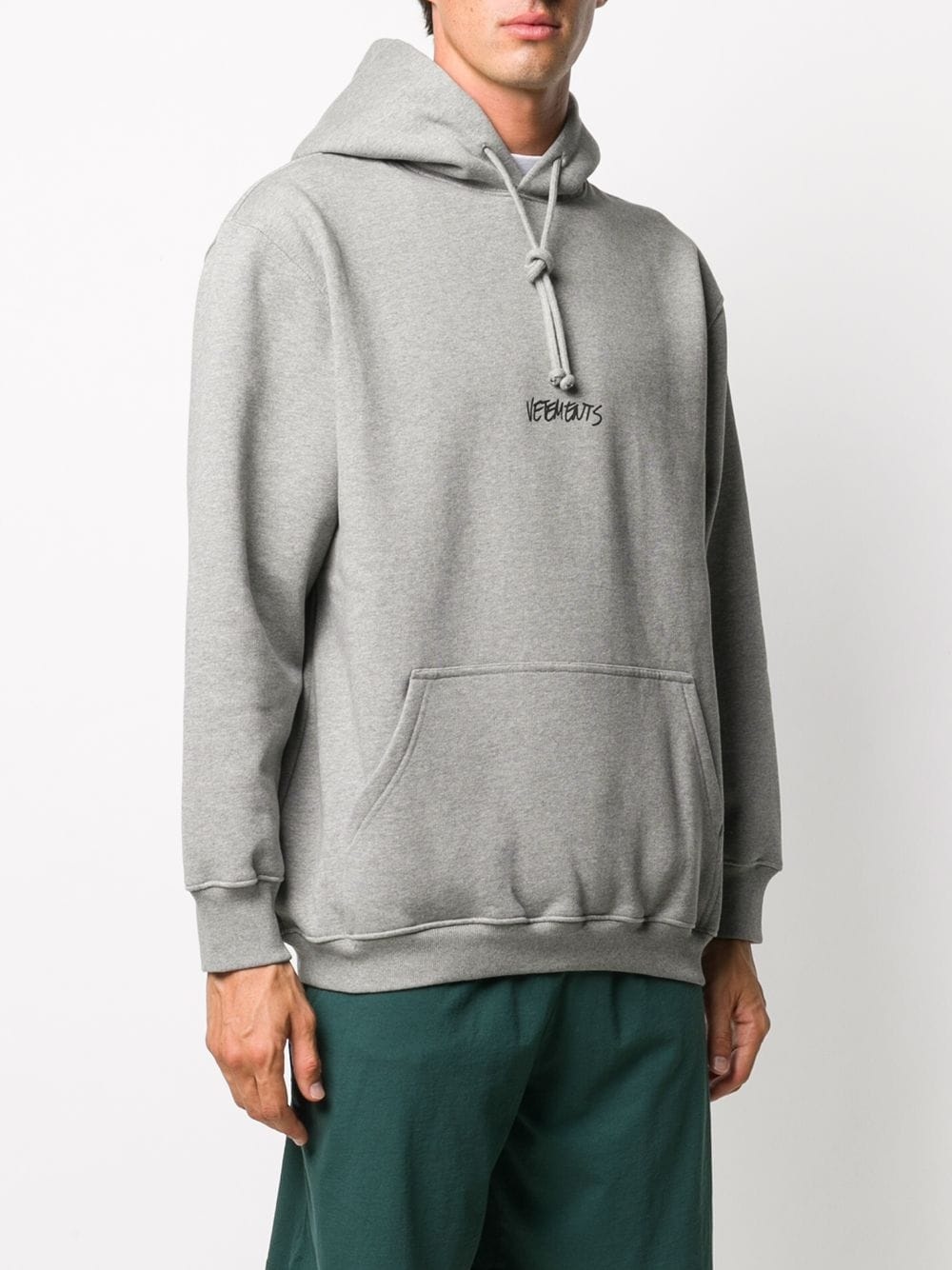 logo drawstring hoodie - 3