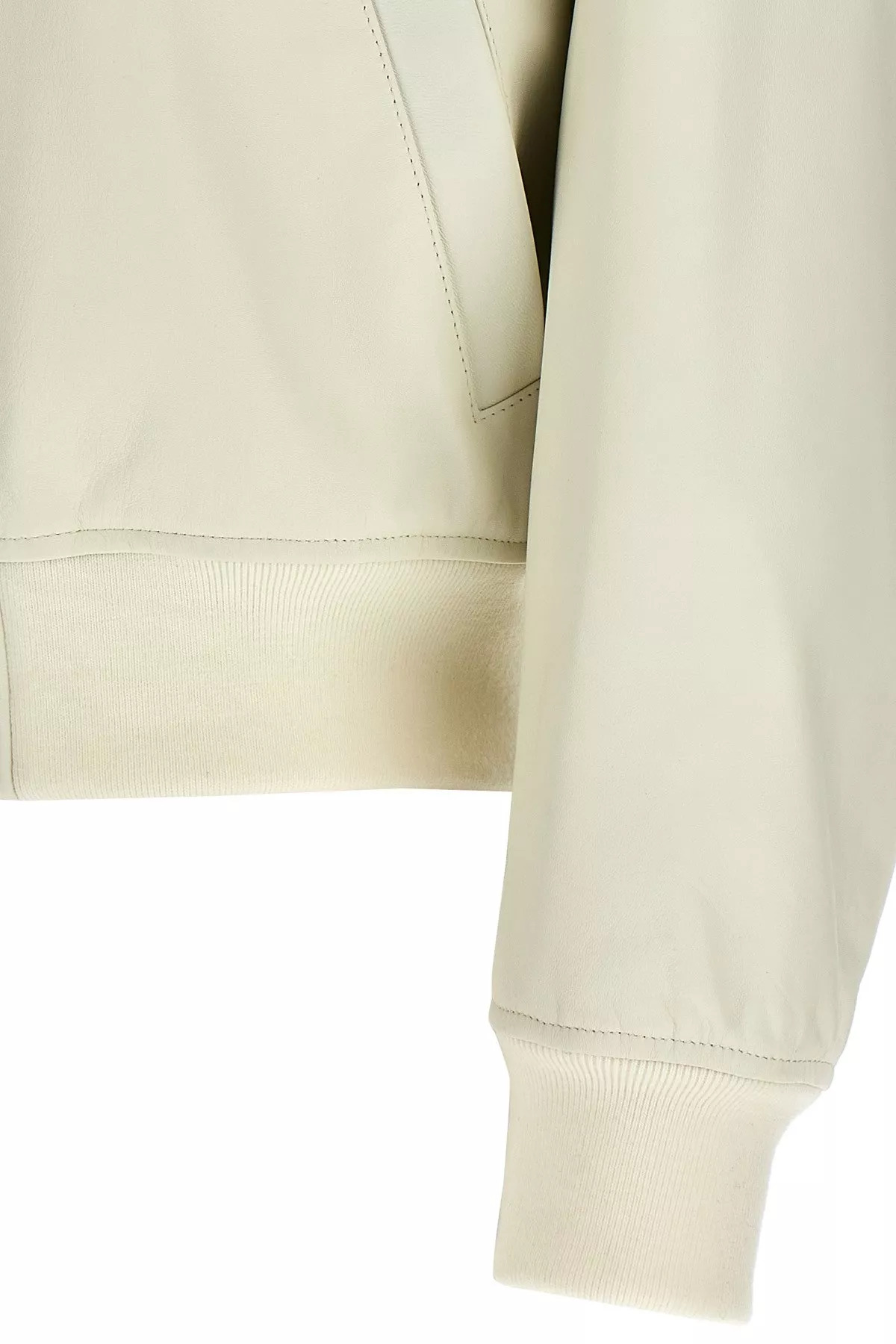 Leather bomber jacket - 4