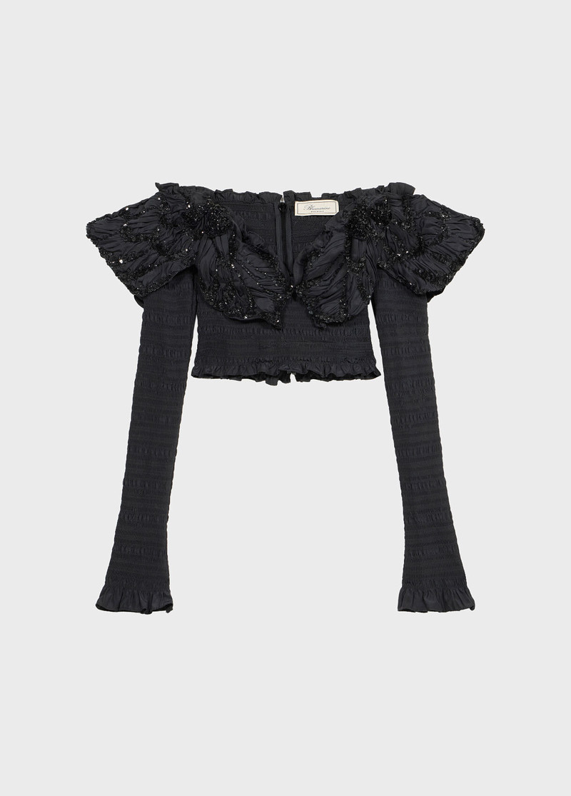 TAFFETA TOP WITH BUTTERFLIES 1