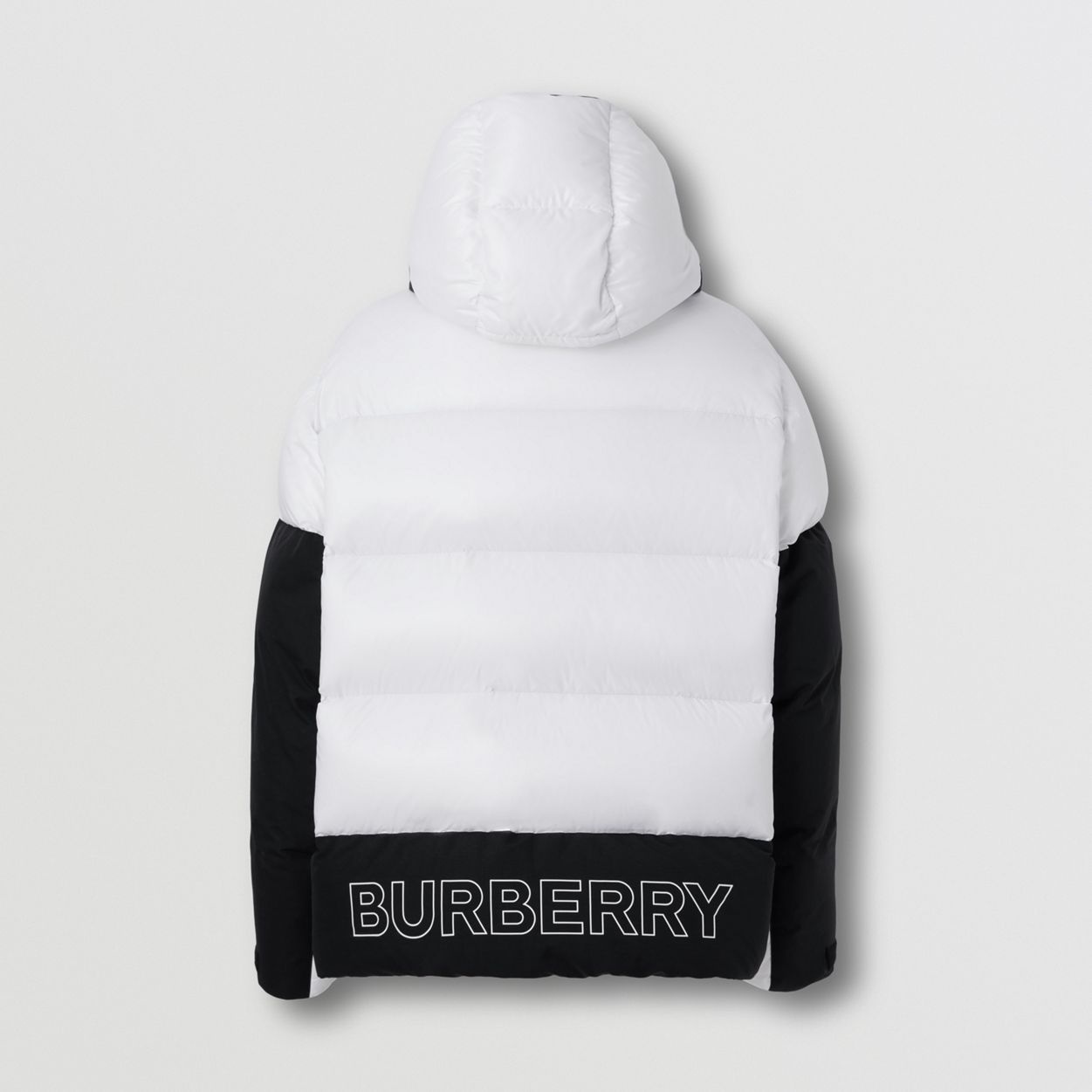 Logo Print Nylon Oversized Hooded Puffer Jacket - 8