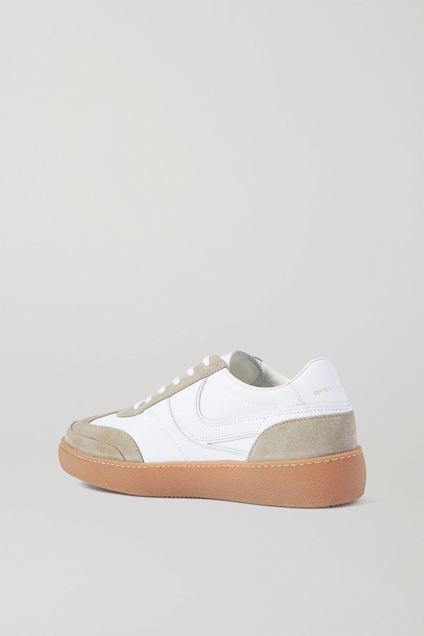 Leather and suede sneakers - 3