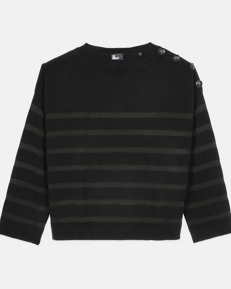 STRIPED WOOL AND CASHMERE SWEATER 1