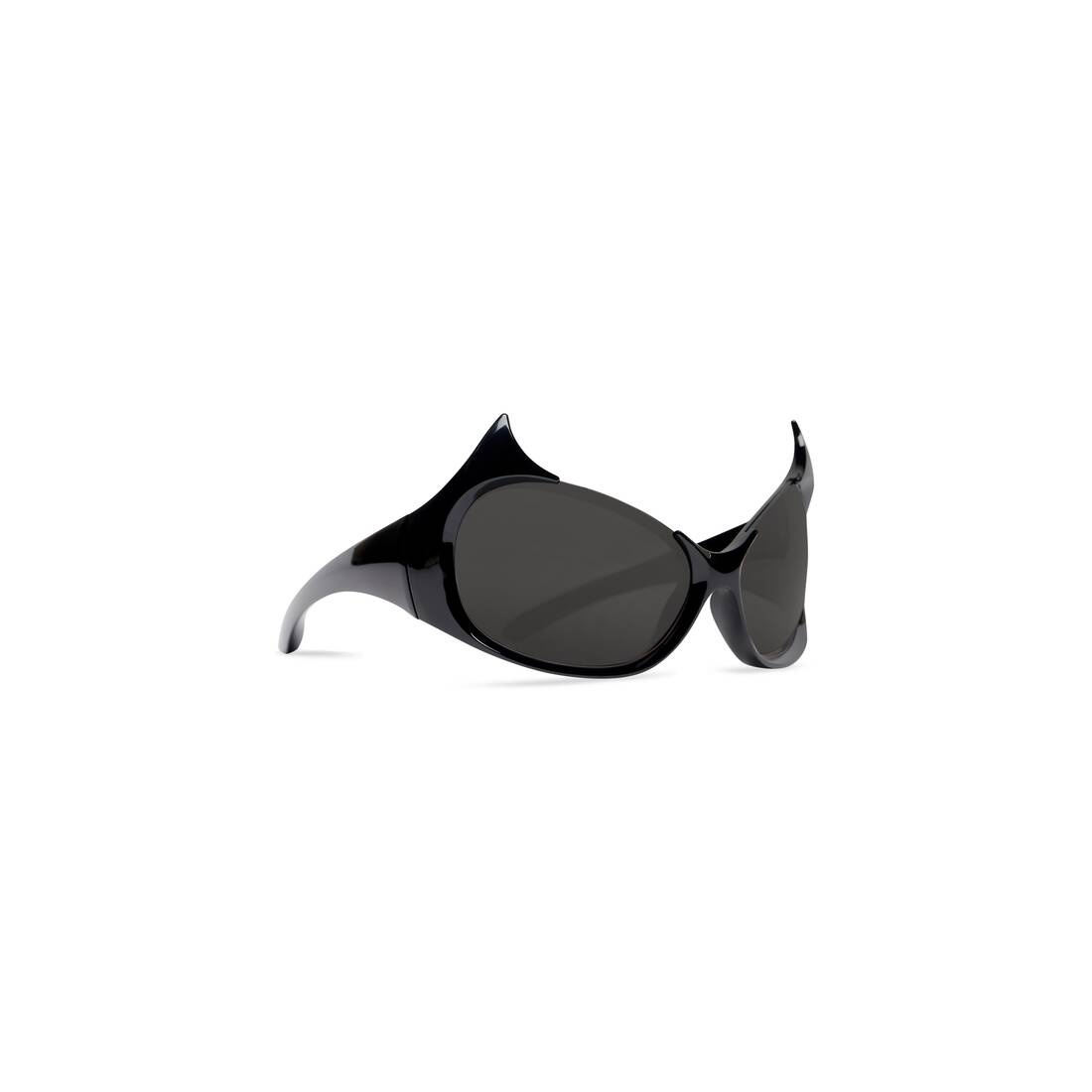 BALENCIAGA Gotham Cat Sunglasses in Black | REVERSIBLE