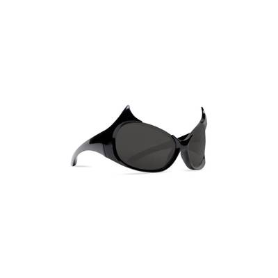 BALENCIAGA Gotham Cat Sunglasses in Black outlook