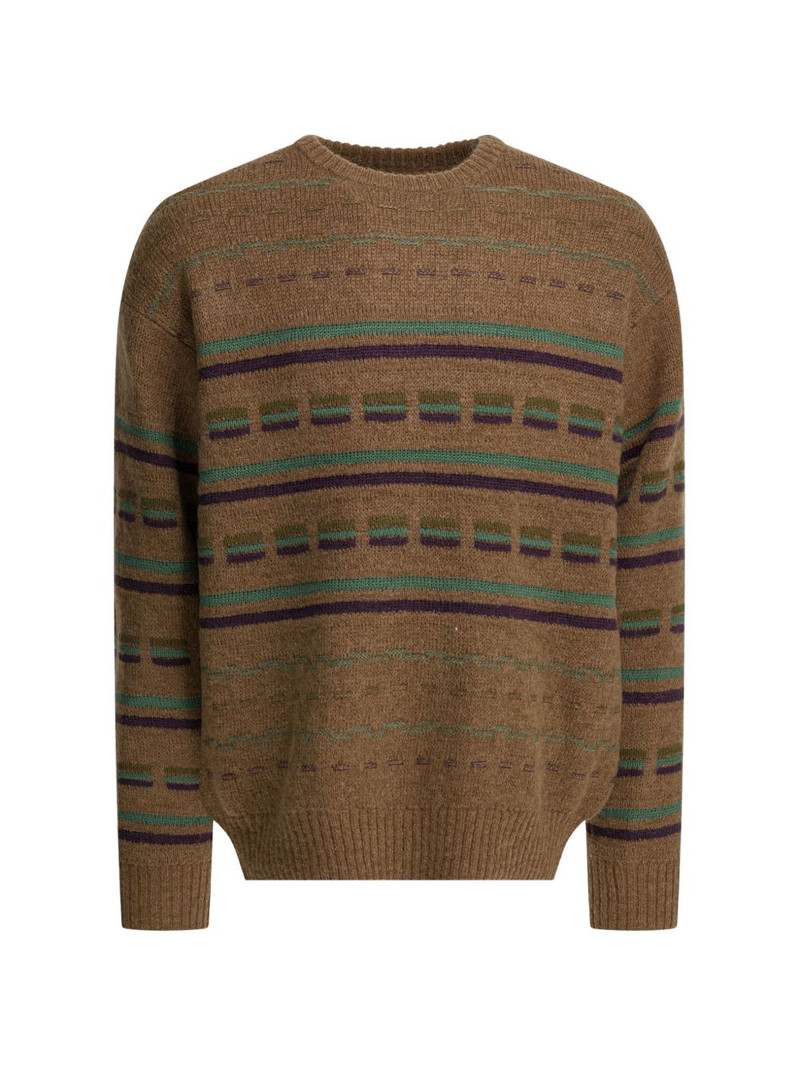 striped crew-neck sweater 1