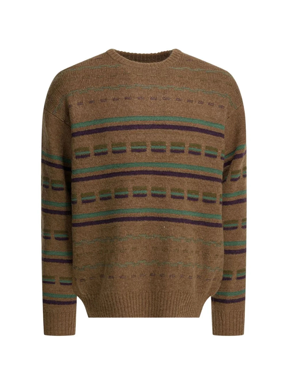 striped crew-neck sweater - 1