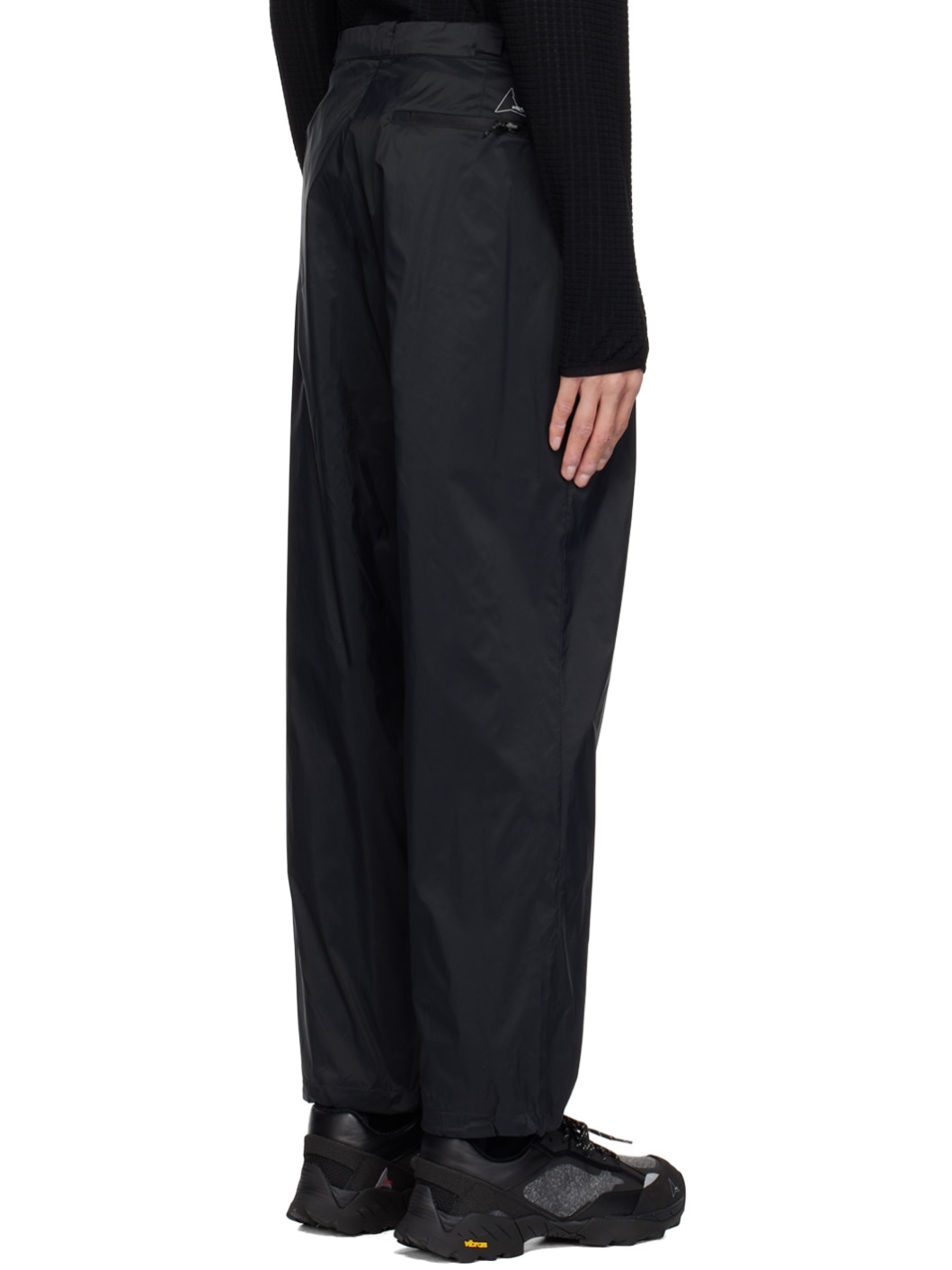 Black Packable Trousers - 3